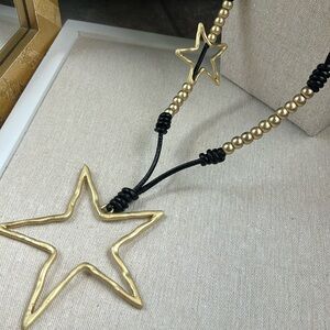 Designer necklace leather strap